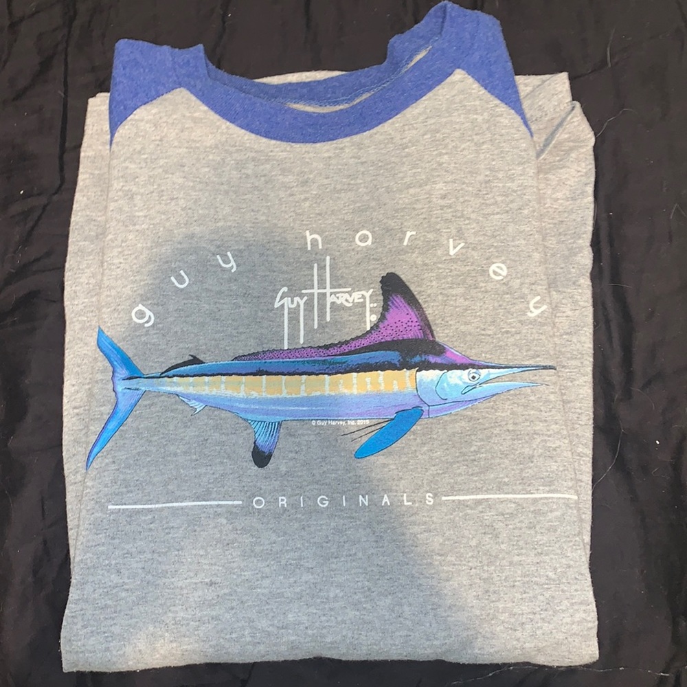 guy harvey womens fishing shirt/ size M